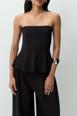 Top bustier - Nero