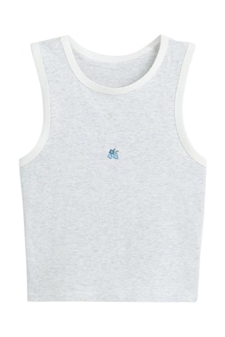 Crop top - Grigio melange