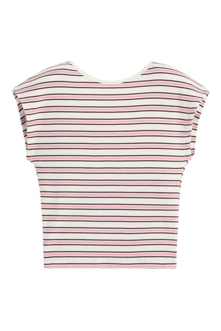 Crop top - Bianco e rosa