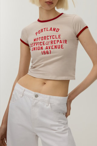 Crop top - Beige