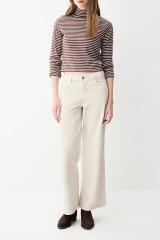 Top - Marrone e bianco