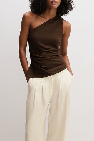 Top asimmetrico - Marrone