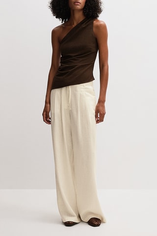 Top asimmetrico - Marrone