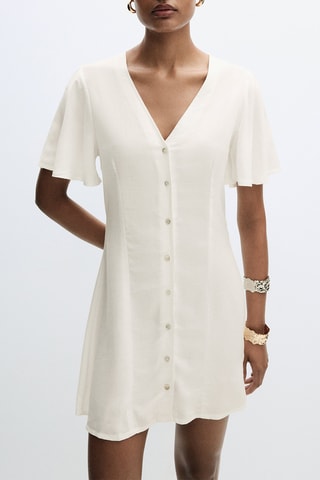 Robe droite - Ecru