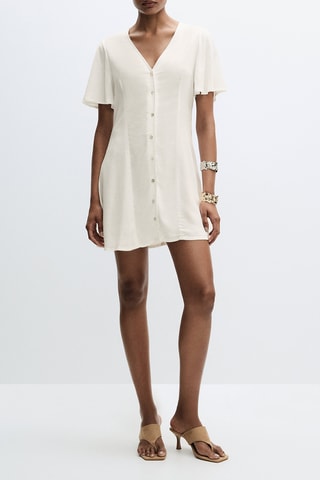 Robe droite - Ecru