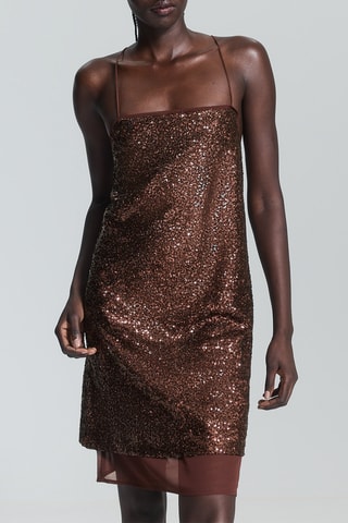 Robe droite - Marron