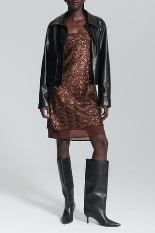 Robe droite - Marron