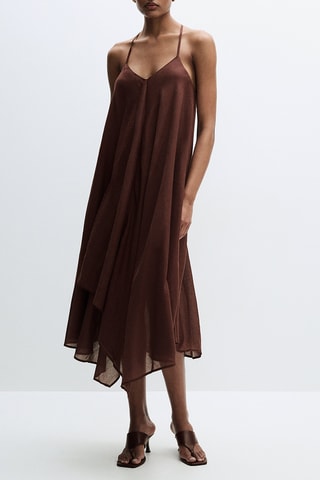 Robe midi - Marron