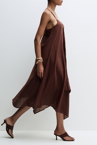 Robe midi - Marron