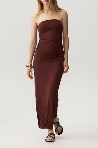 Robe bustier - Marron foncé