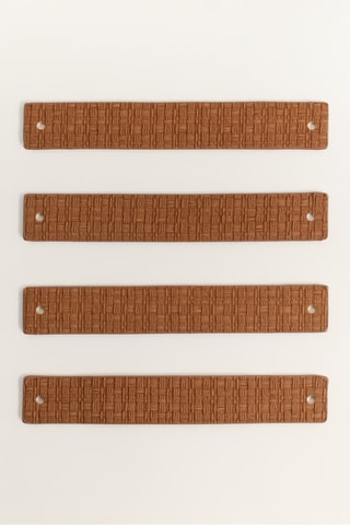 4 porte-serviettes - Marron