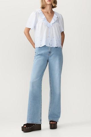 Camicia in sangallo - Azzurro
