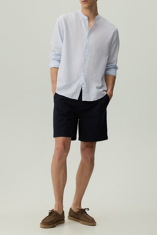 Camicia in lino - Celeste
