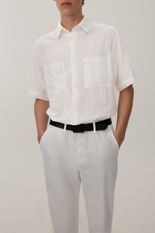 Chemise en lin- Blanc