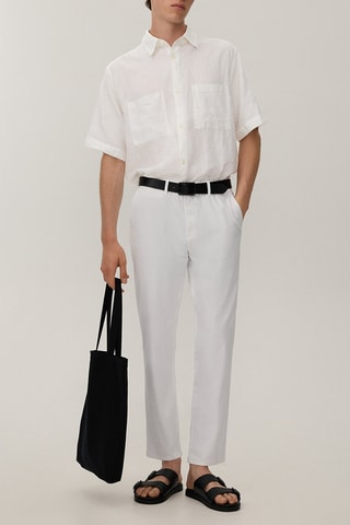 Chemise en lin- Blanc
