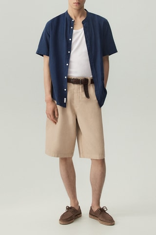 Camicia in lino - Navy