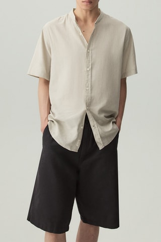 Chemise en lin - Taupe
