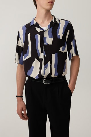 Camicia - Nero e blu