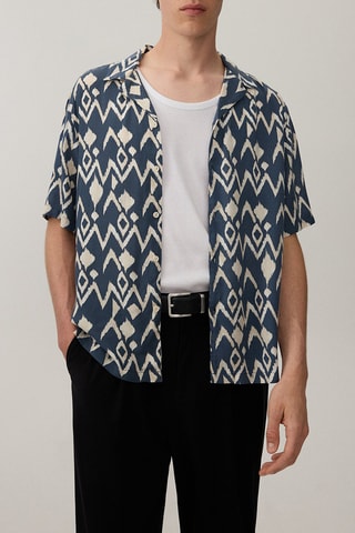 Camicia - Cobalto ed ecrù
