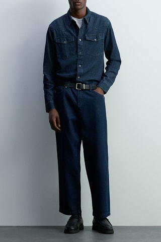 Chemise en jean - Bleu marine