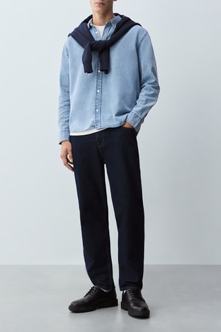 Chemise oversize en jean - Ciel