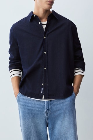 Chemise oversize en jean - Bleu marine