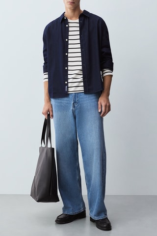 Chemise oversize en jean - Bleu marine
