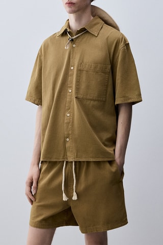 Chemise boxy - Marron
