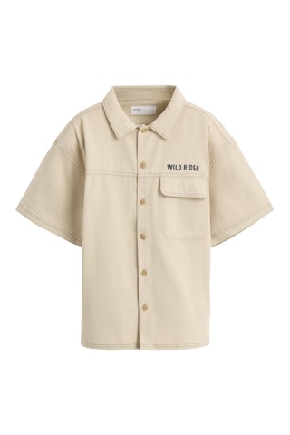 Camicia in jeans - Beige