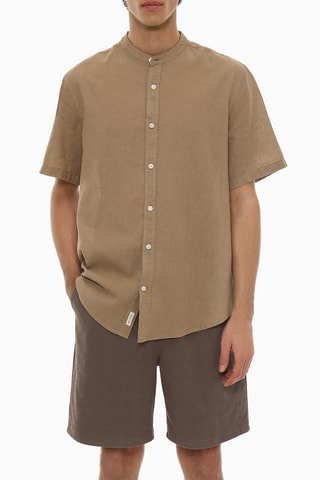 Chemise en lin - Marron