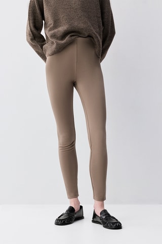 Leggings a vita alta - Taupe