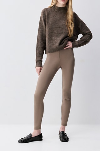 Leggings a vita alta - Taupe