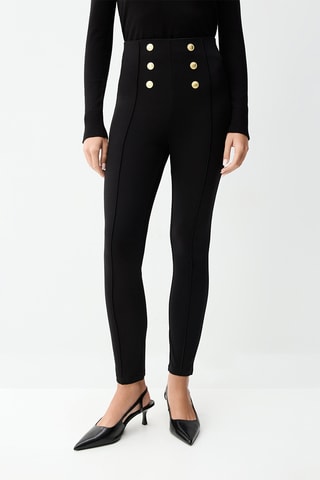 Leggings a vita alta - Nero