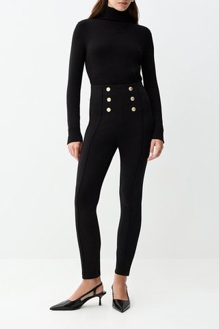 Leggings a vita alta - Nero