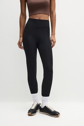 Leggings a vita alta - Nero