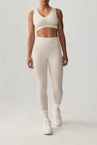 Leggings a vita alta - Ecrù