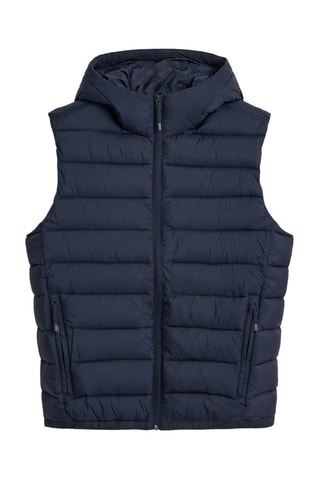 Piumino senza maniche con cappuccio - Navy