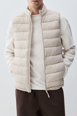 Piumino senza maniche - Beige