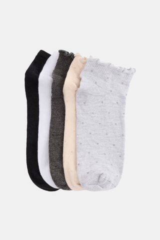 5 paia di calze - Grigio e nero