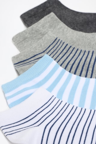5 paia di calze - Grigio e celeste
