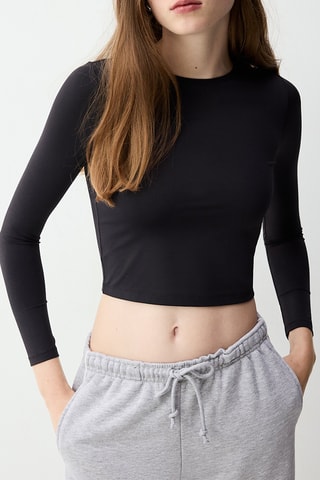 T-shirt cropped - Nero