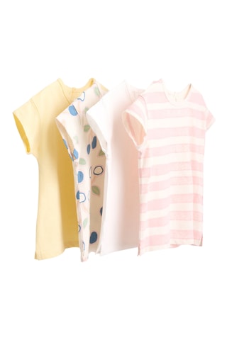 4 t-shirt - Bianco e giallo