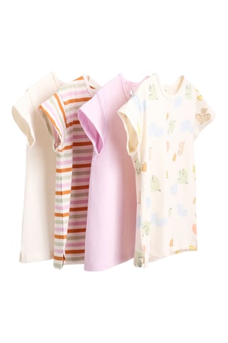 4 t-shirt - Bianco e rosa