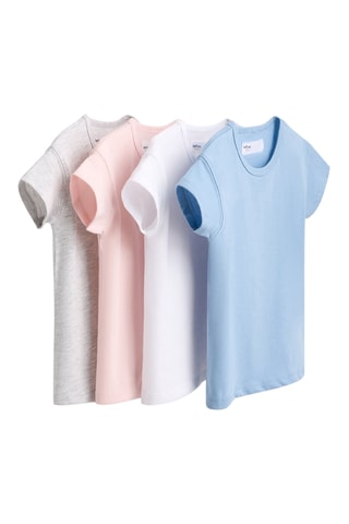 4 t-shirt - Bianco e azzurro