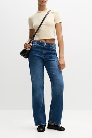 T-shirt cropped - Giallo