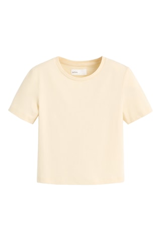 T-shirt cropped - Giallo