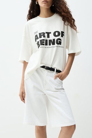 T-shirt oversize - Bianco