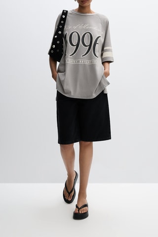 T-shirt oversize - Grigio chiaro