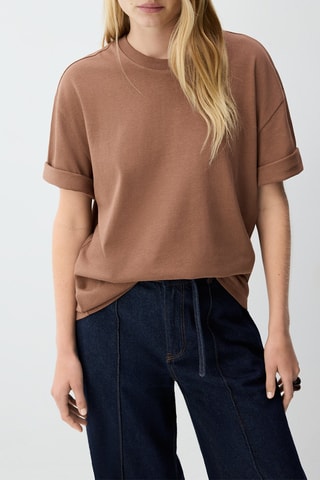 T-shirt oversize - Marrone