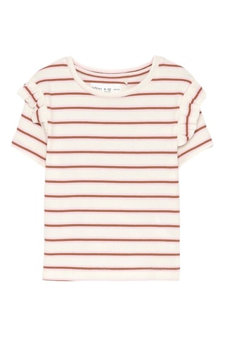 T-shirt - Ecrù e bordeaux
